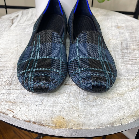 Rothy’s RETIRED Navy Plaid Loafers - Picture 4 of 13